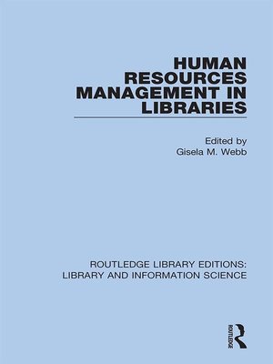 cover image of Human Resources Management in Libraries